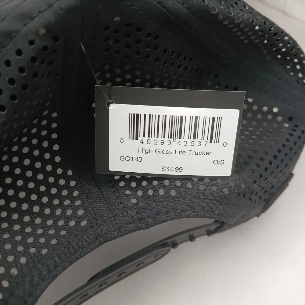 Good Good Golf Hat Cap Snap Back Black Logo Outdoor Golfer Performance NWT - Picture 7 of 7